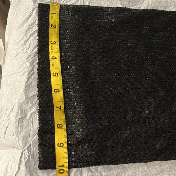 SOLD Black cut-out Cocktail & party sequin embellished tie front jumpsuit Size S - Picture 9 of 9